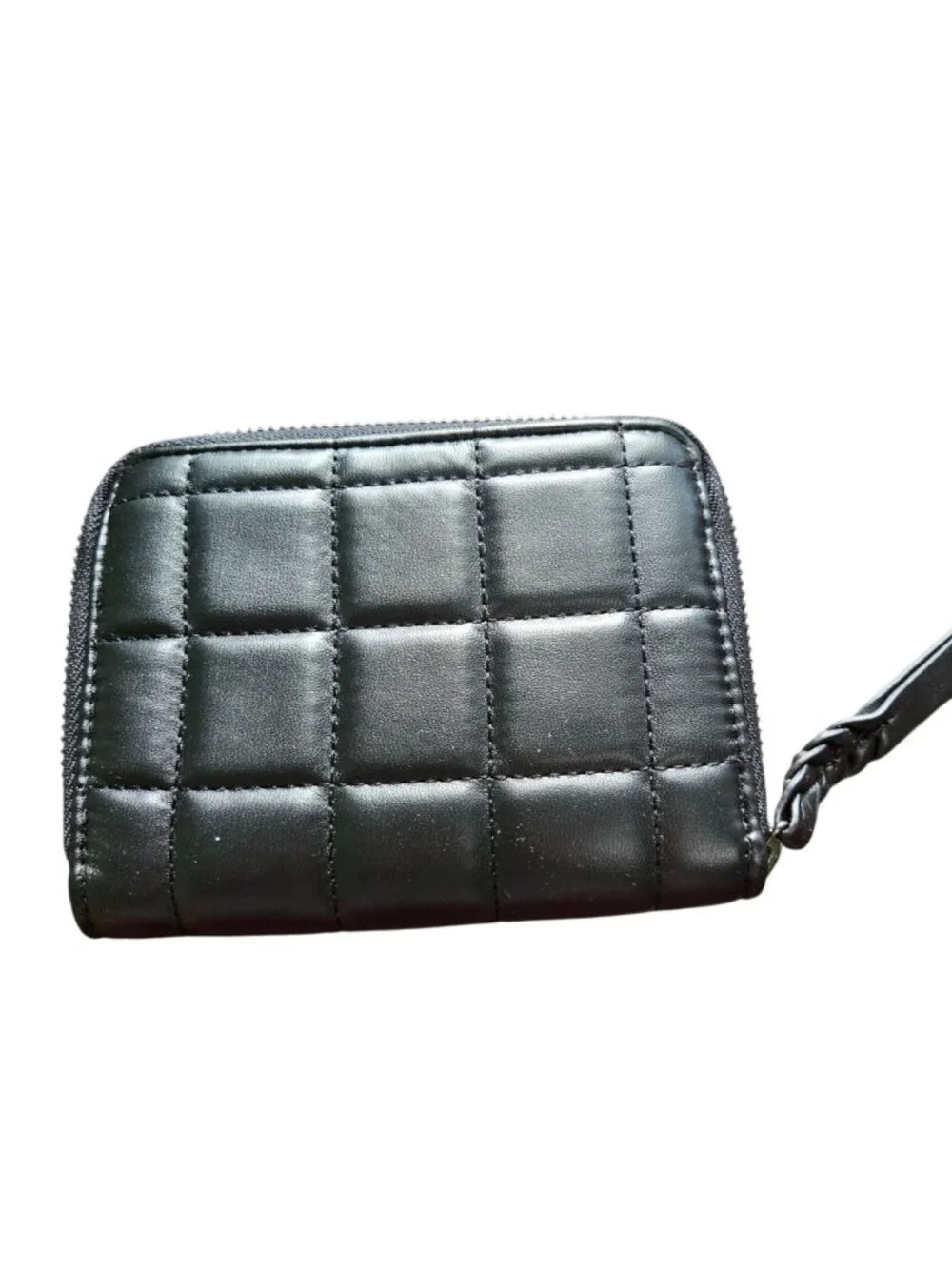 Radrev NWOT Lux Card Wallet In Black Quilted Zip Around 5.5